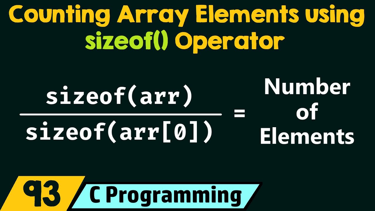 sizeof  New Update  Count Array Elements using sizeof() Operator