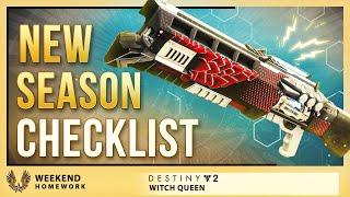 Destiny 2: Season 18 rapid fire prep checklist for the weekend