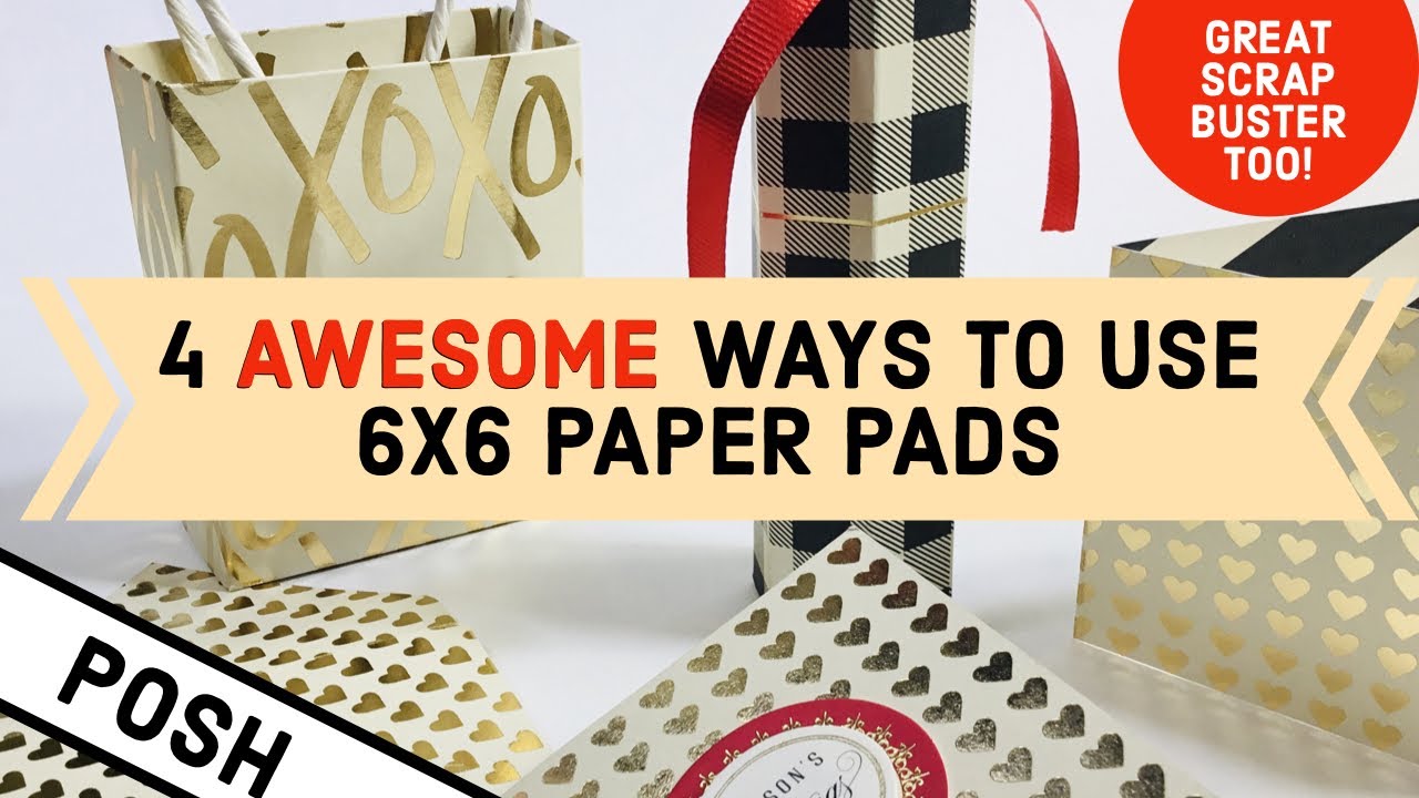 ⭐️6x6 PAPER PAD PROJECTS⭐️ 4 Awesome Ways To Use 6x6 Papers/ GET RID OF  THOSE SCRAPS TOO/Easy DIY 