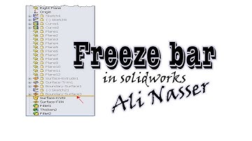 Freeze bar in solidworks