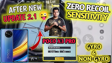 POCO X3 PRO PUBG New Sensitivity Settings | GYRO & NON GYRO WITH SENSI CODE 🔥 OF NEW UPDATE 2.1.0