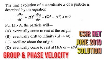 Differential equation oscillation CSIR UGC NET Physical Science June 2019 Solution | Physics Plus
