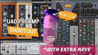 Neve, API, Voxbox, SSL and more. UAD Preamp Shootout with the Neumann BCM104 for VO