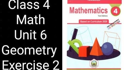 Class 4 Math | Unit 6 | Geometry | Exercise 2 | Khyber Pakhtunkhwa Textbook Board