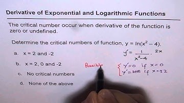 02 Solution Critical Numbers for Logarithmic Function Calculus