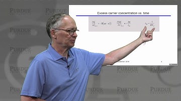 ECE Purdue Semiconductor Fundamentals L4.4: Recombination and Generation - Carrier Recombination