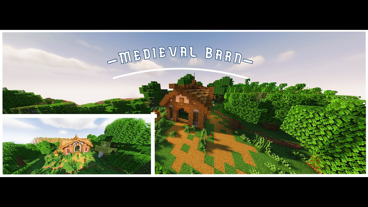 Minecraft Medieval Barn Tutorial Finished - YouTube
