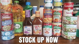 Stack it up for what's to come! Fuel, Food, Water, Supplies. Pantry Prep