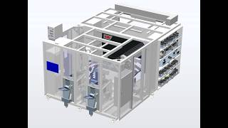 ROBOT CELL3 ABB Multimove system - IRB2600 2 pcs and IRB1200
