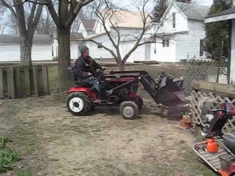 wheel horse h 520 loader moving stuff youtube