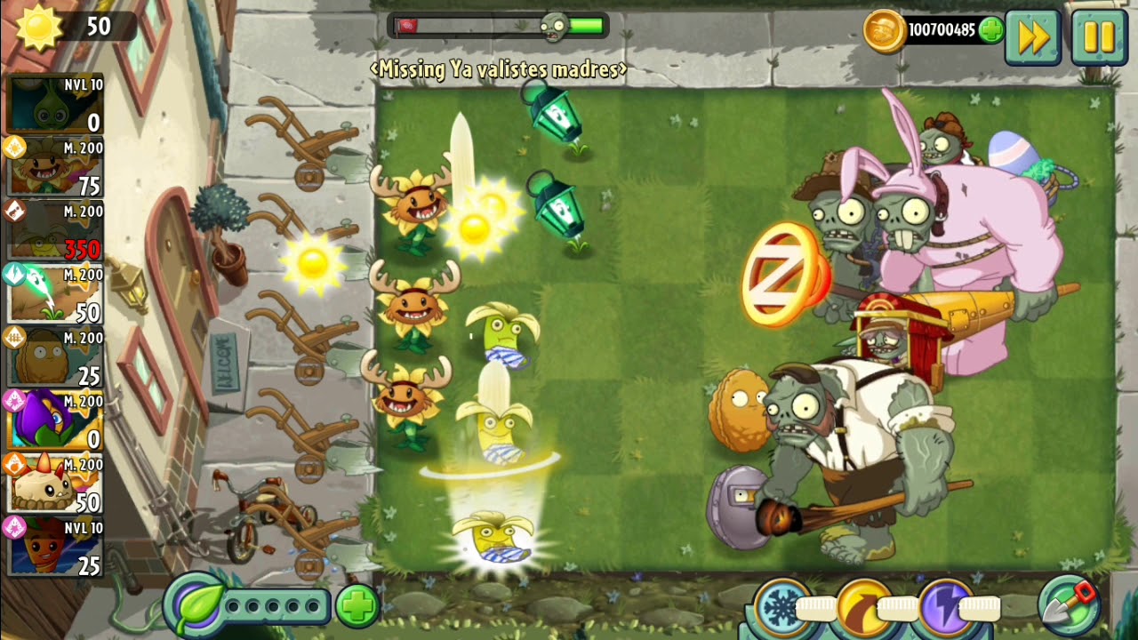 Nivel editado de pvz 2 Con todos los tipos de Zombistein - YouTube