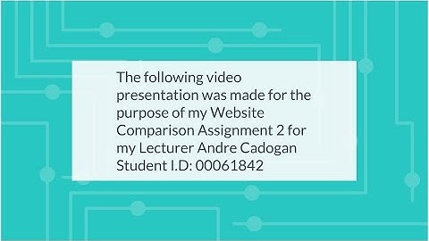 Website Comparison Assignment 2