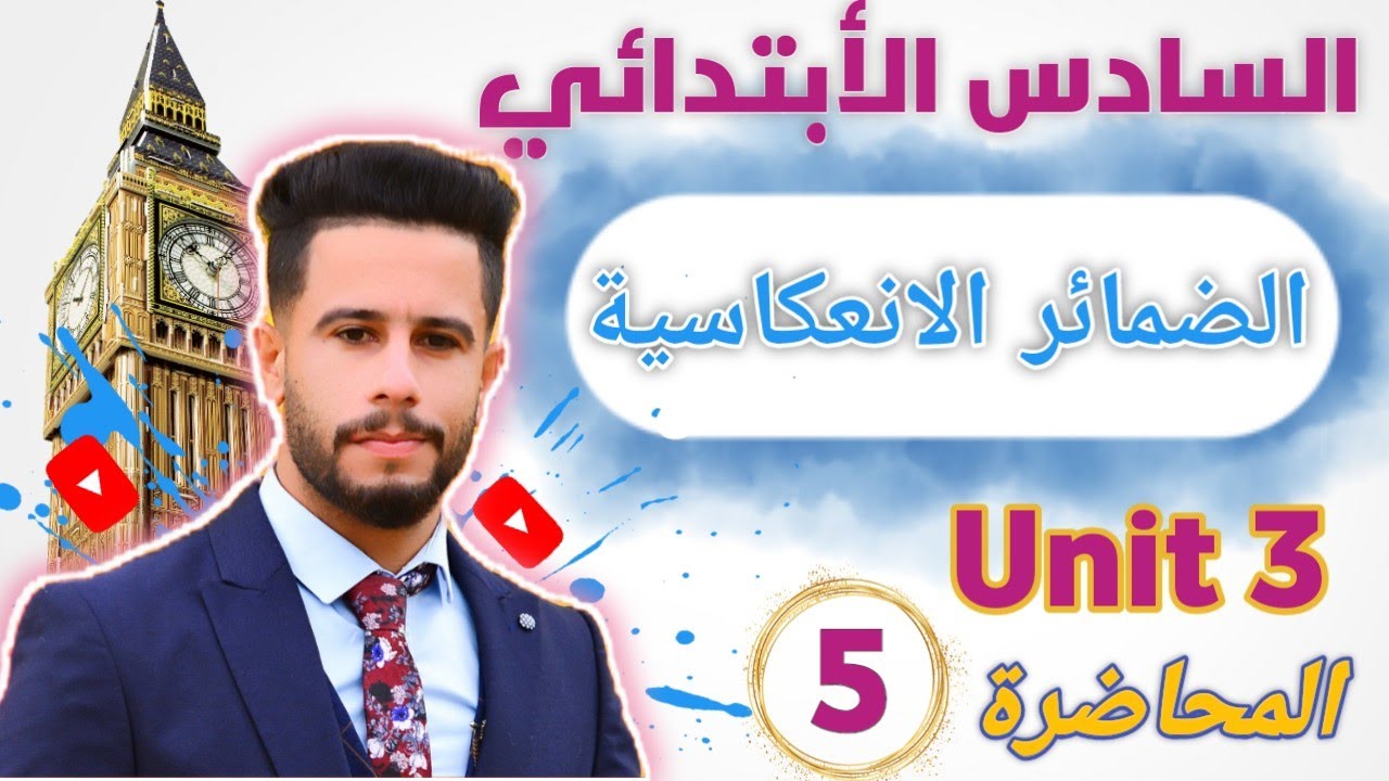 انكليزي سادس ابتدائي / اليونت 3 / الدرس 5 / شرح  موضوع الضمائر بطريقة جدا مبسطة وسهله