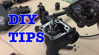 VW Sunbug steering box removal and service Tips part 14