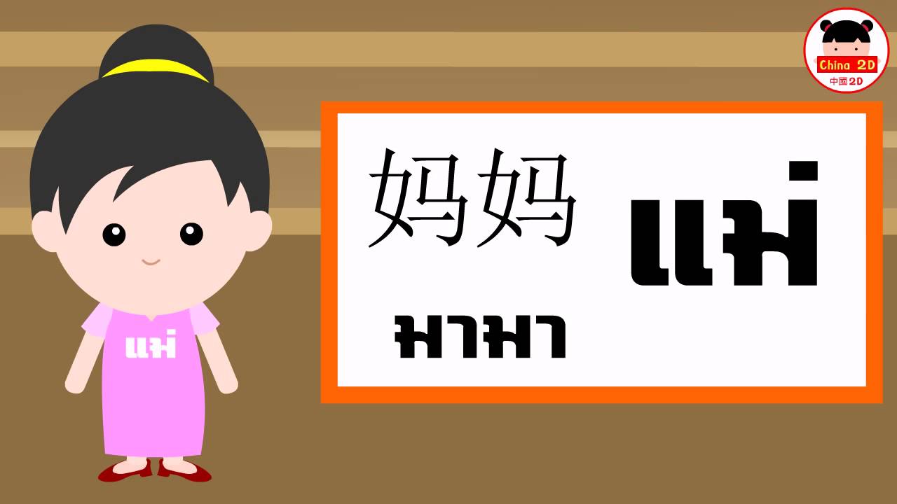 ครอบครัวภาษาจีน | เรียนภาษาจีน การ์ตูนสอนภาษาจีน Kids2D