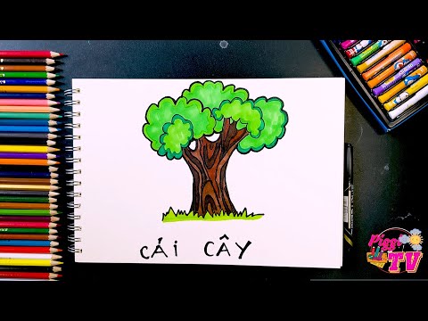 Tô Màu Cái Cây - Hướng Dẫn Vẽ Cái Cây Đơn Giản | How To Draw A Easy Tree | Hướng Dẫn Tô Màu Cái cây