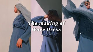 I turned a piece of fabric into sea wave Dress, Sewing Tutorial , Modest Fashion