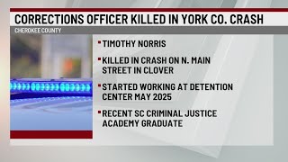 Cherokee Co. detention officer dies in York Co. crash
An officer with the Cherokee County Detention Center died in a crash Sunday afternoon in York County.
READ MORE | https://www.wspa.com/news/local-news/cherokee-co-detention-officer-dies-in-york-co-crash/ Cherokee Co. detention officer dies in York Co. crash