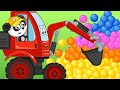 ПРО МАШИНКИ - Видео Для Детей - Автовоз Бетономешалка и Биби - Игры в Машинки