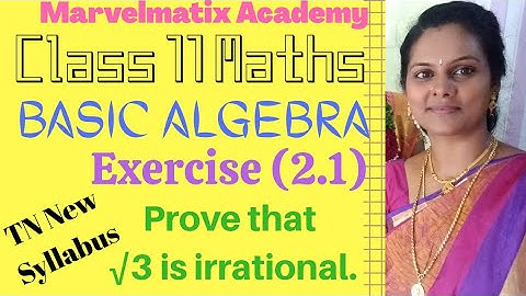 11th Exercise 2.1 solutions |Prove that √2 is irrational number | tn 11th maths Exercise solutions