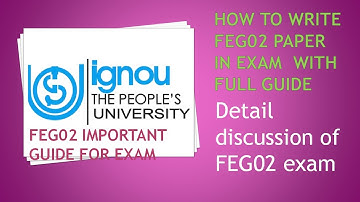 Detail discussion of FEG02 exam || How to write feg02 paper in exam || FEG02 question paper