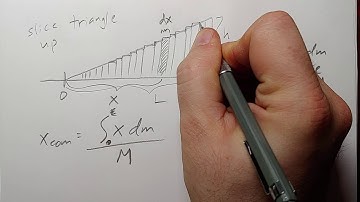 center of mass of a triangle (of uniform density)
