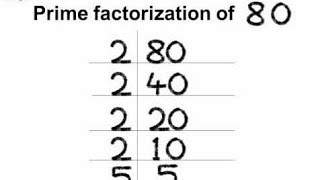 Prime factorization | ladder method