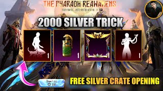 New Pharaoh X-SUIT Free Crate Opening | 2000 Silver Trick | BGMI/PUBG Mobile