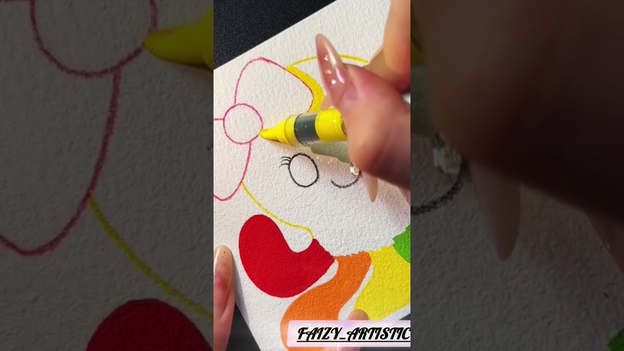 satisfying colours on cartoon  . 