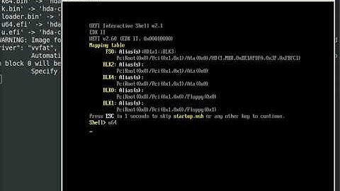 uefi os loader, user GOP to draw text in qemu