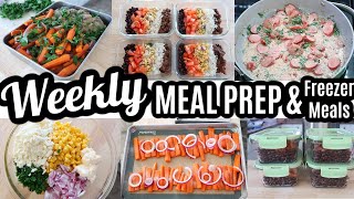 EASY WEEKLY MEAL PREP RECIPES COOK WITH ME LARGE FAMILY MEALS WHATS FOR DINNER MONTHLY FREEZER MEALS