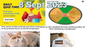 Amazon Quiz Answers Today l Amazon Quiz Today l Amazon Answer | 8 September 2023 #video #feed