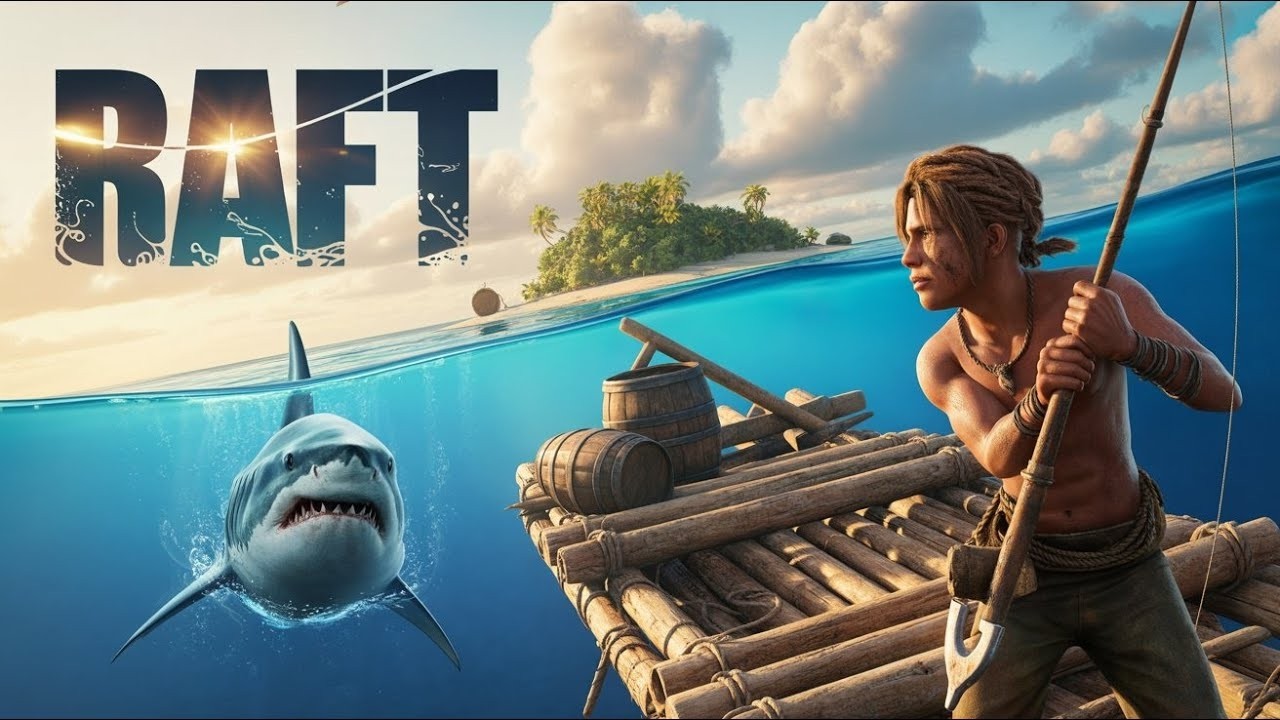 - Raft -  Выживаем на плоту в открытом море.Расширяем плот. Прохождение #2
