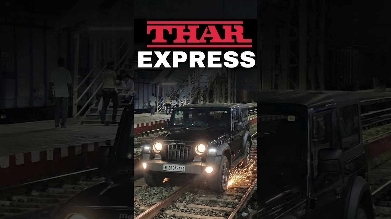 Mahindra Thar Express in Dimapur Railway Track 