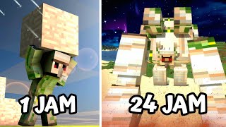 24 Jam Jadi Iron Golem Di Minecraft !!
