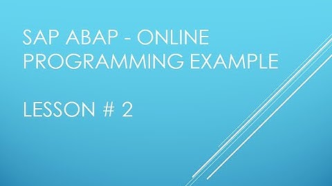 SAP ABAP Module pool programming / Screen Programming  | Calculating Average project | Example