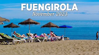 Fuengirola Los Boliches Malaga Spain Beach Promenade Walking Tour November 2023 [4K]