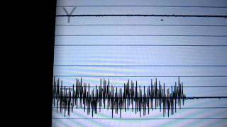 test vibrations from the electric motor, 1°glass + felt, 2°glass.AVI