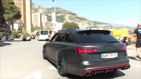 750HP Audi RS6 W/ Akrapovic Exhaust in Monaco! BURNOUT, Revs, Acceleration...LOUD Sounds!