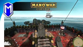Attacking Bretonnia And Bilbali, Great Ocean  - Warhammer Man O' War: Corsair Chaos Gameplay Part 7