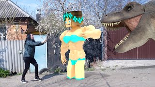 REAL LIFE : BIG ALEX VS DINOSAUR - MINECRAFT ANIMATION