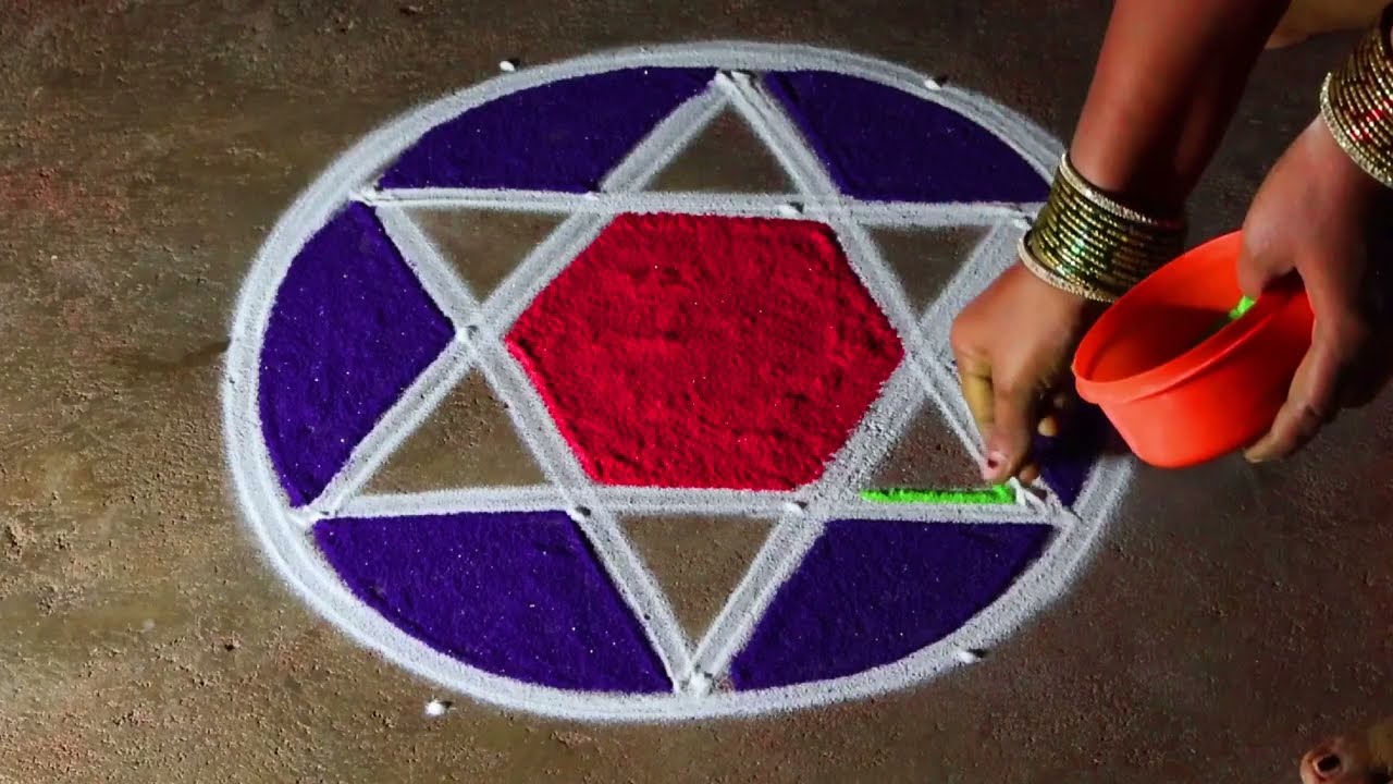 Bhogi pongal 🌻diyamuggulu beautiful rangoli 5*3🌻thai Pongal special 🌻mattu pongal flowers kolam