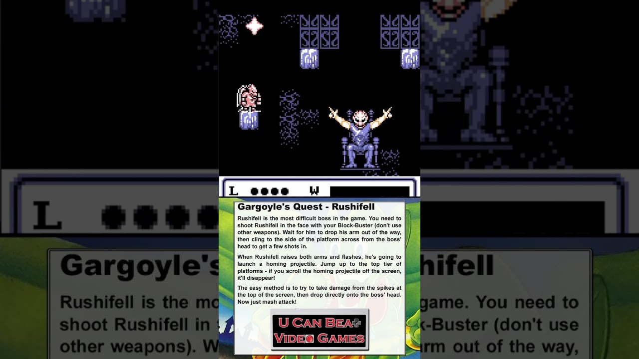 U Can Beat Video Games - Gargoyle's Quest - Rushifell