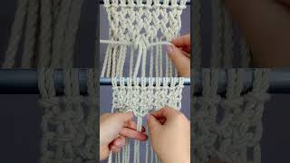 #macrameknots #squareknot #diy #handmade #crafttutorial #fabric #solidpiece #panel #knot