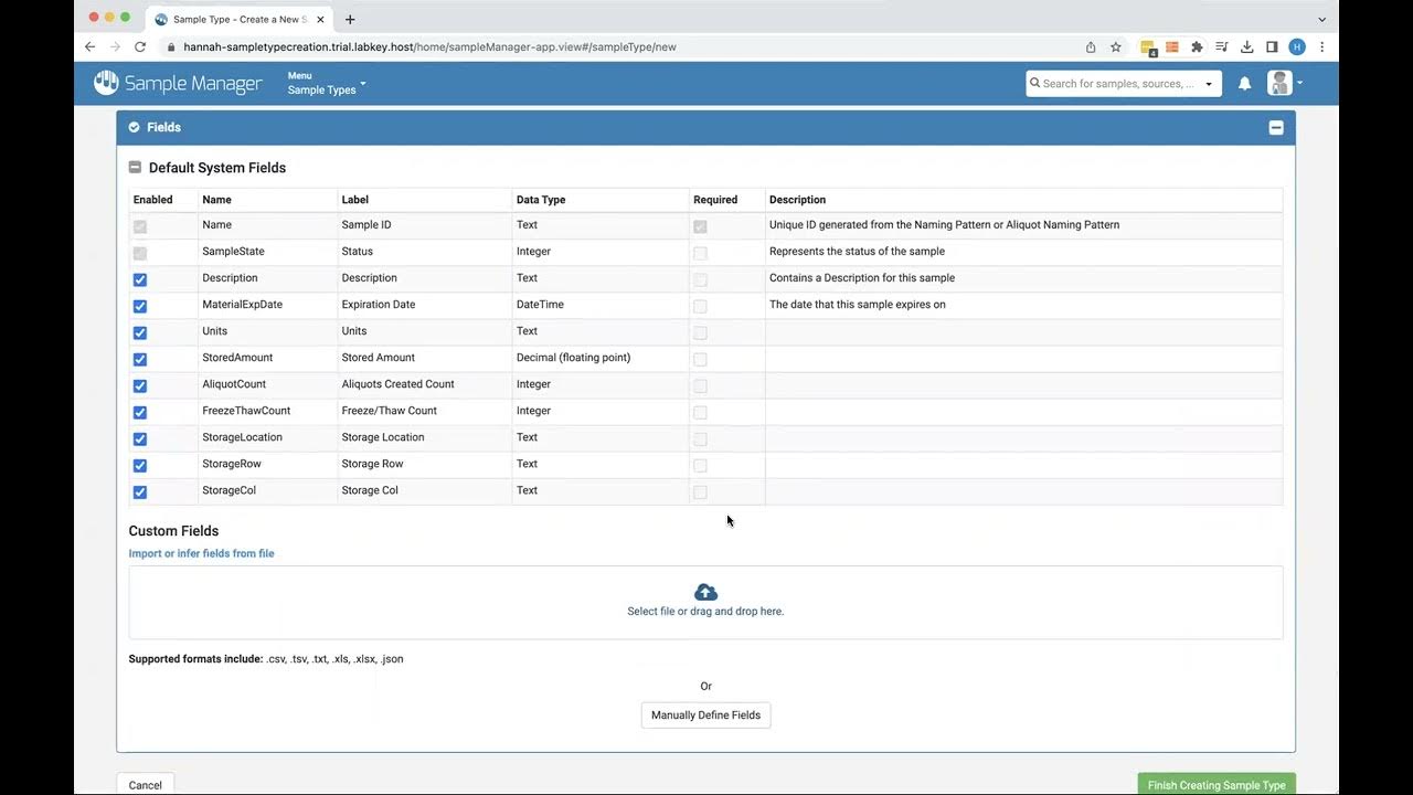 Learn How to Create Sample Types LabKey Sample Manager YouTube