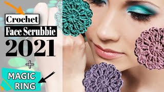 A SUPER EASY way to CROCHET Face scrubbies w/ MAGIC RING