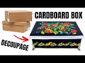 Decoupage shoes box - Decoupage cardboard box - Decoupage Tutorial