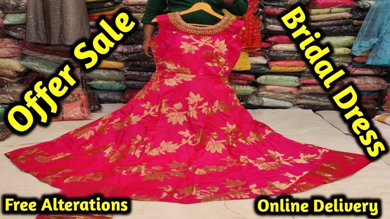 Offer Sale Bridal Dress Anarkali Dress Bridal Frock Crop Top 