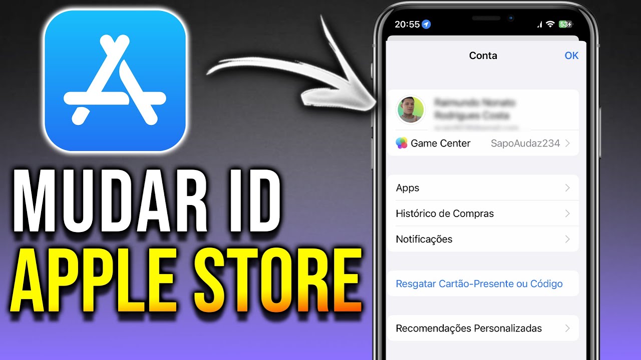 Como mudar o ID Apple no App Store - YouTube