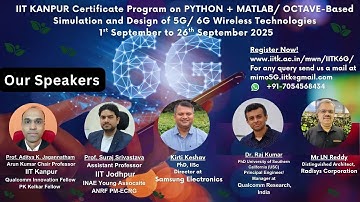 Are you ready for 6G? Transform your career! https://www.iitk.ac.in/mwn/IITK6G/index.html